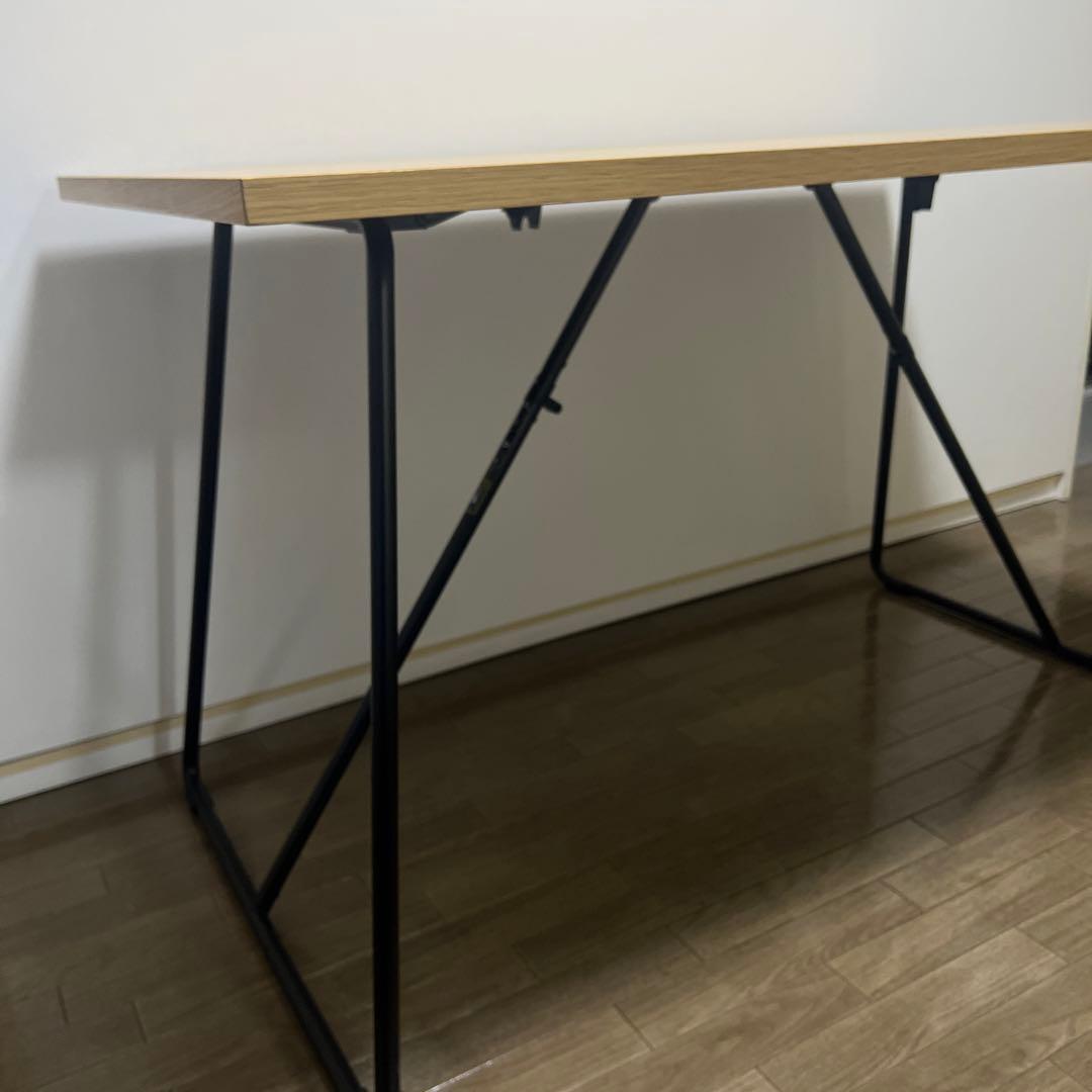 無印良品　折りたたみテーブル　オーク材　幅120cm