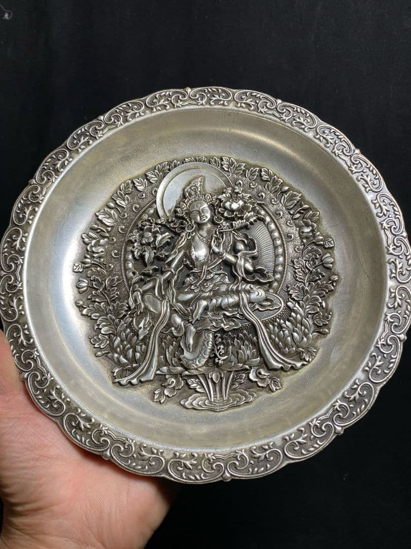 銅 細工 銅盤 観音盤 装飾品 工芸品 美術品 置物