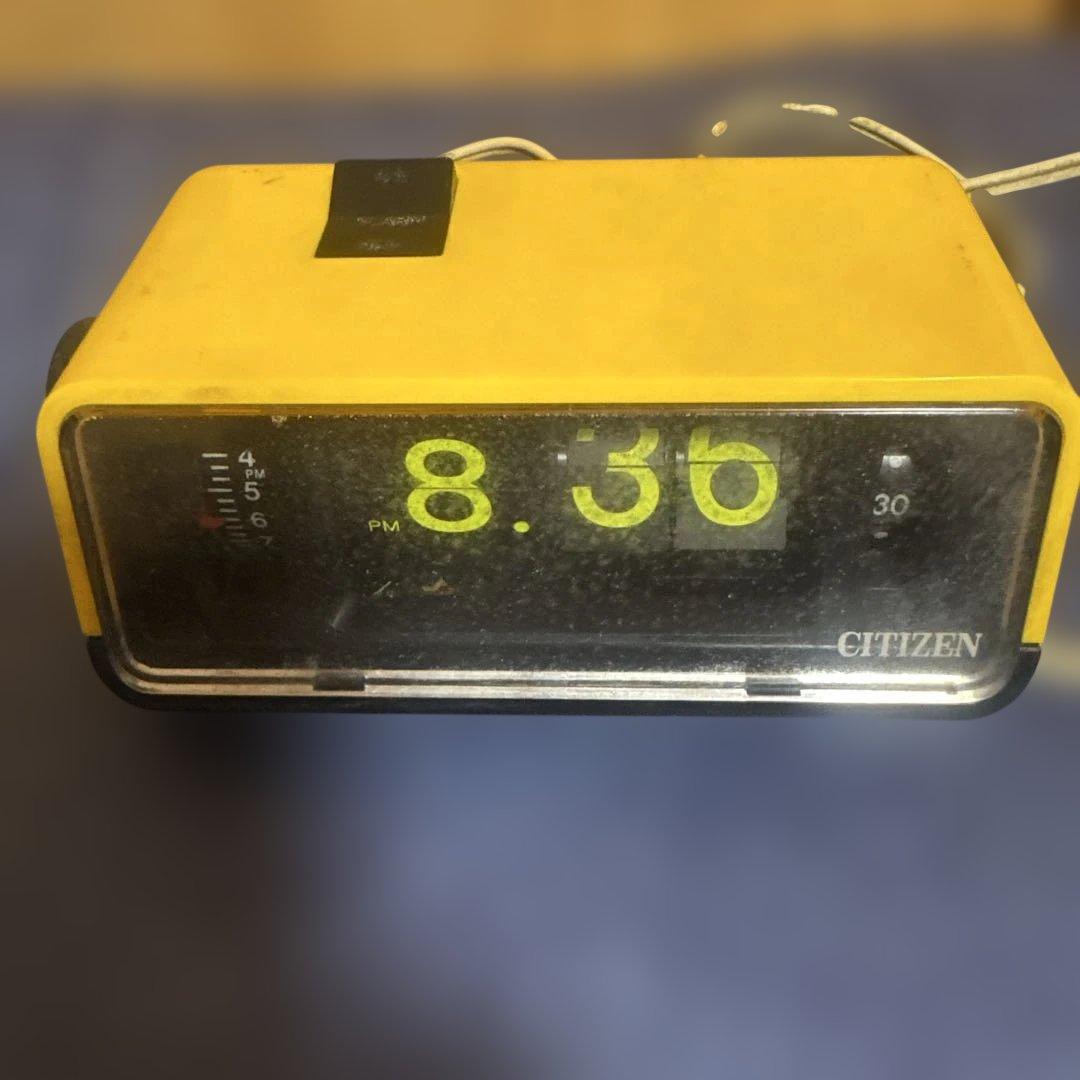 昭和レトロ シチズン イエロー パタパタ時計 5RD025 訳あり品 - メルカリ