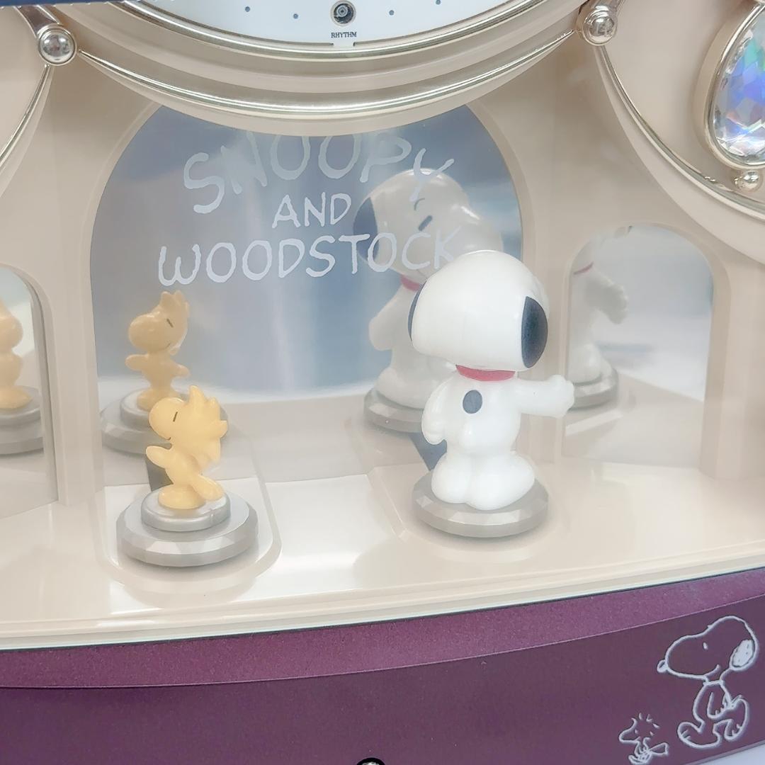 （リズム）SNOOPY からくり時計 「クォーツ メロディ報時付き掛け時計」
