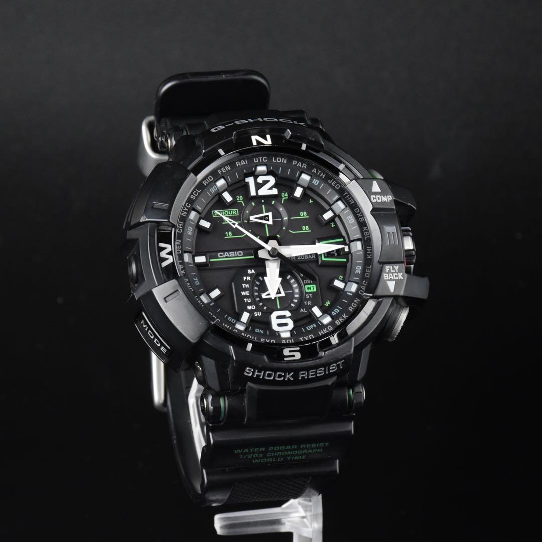 美品 G-SHOCK GW-A1100 1A3JF 電波ソーラ スカイコクピット