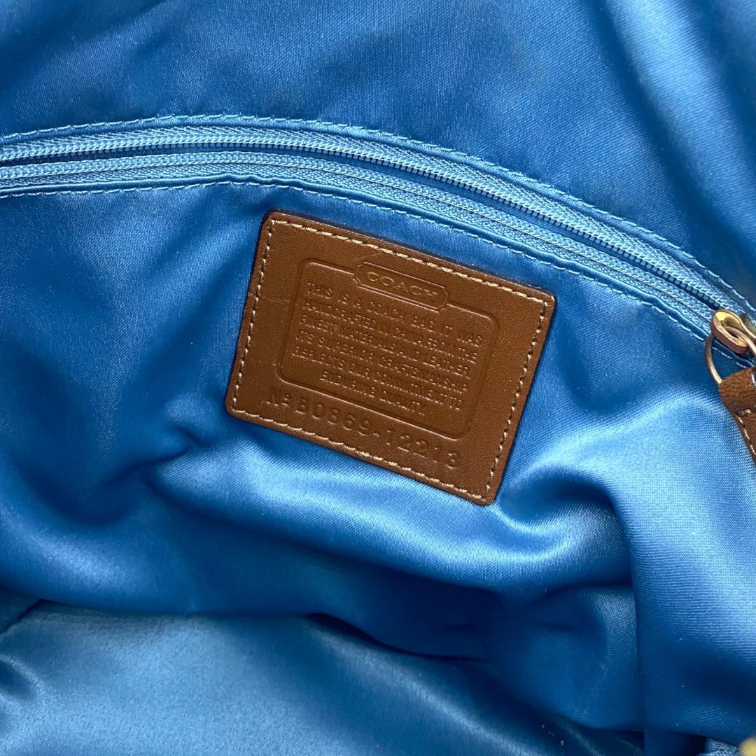 【COACH】デニム×パッチワーク バケツ型ショルダーバッグ