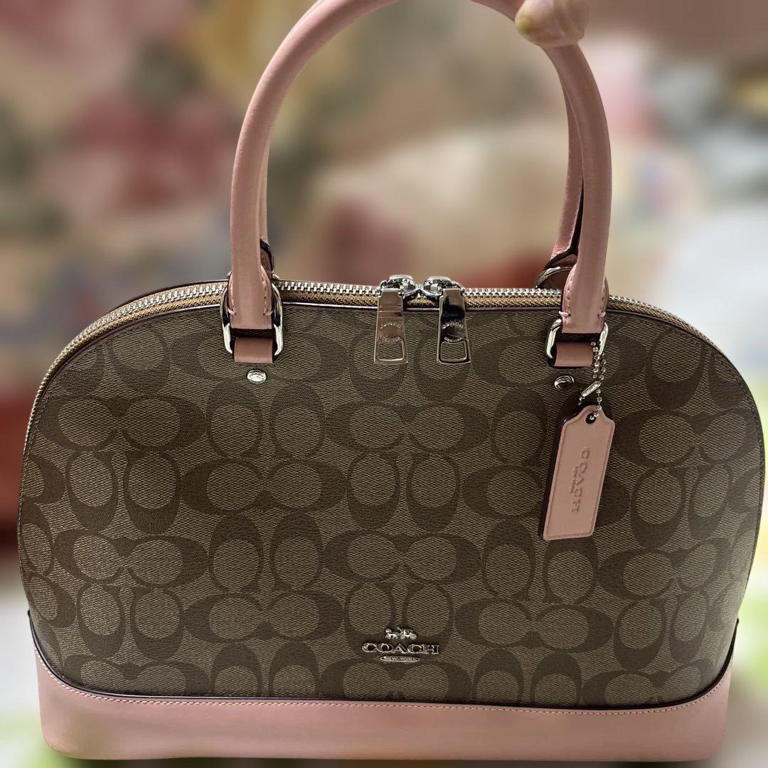 未使用品　COACH ハンドバッグ ブラウン/ピンク