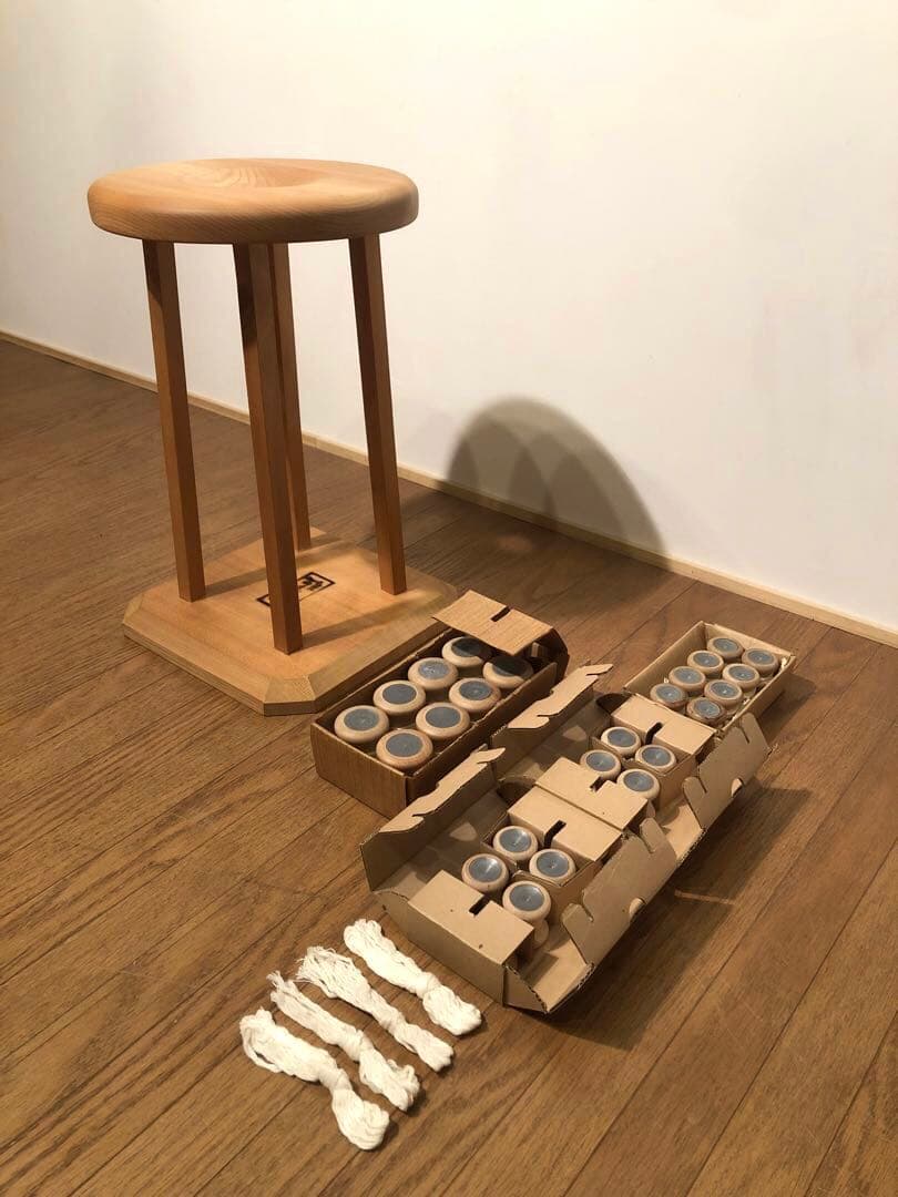 雅流 組紐台 丸台 組台 おもり 糸付き 組紐道具