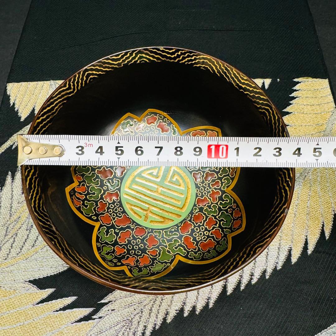 漆器　輪島塗　沈金　金蒔絵　木製　盃洗　鉢　大椀　1客　骨董品