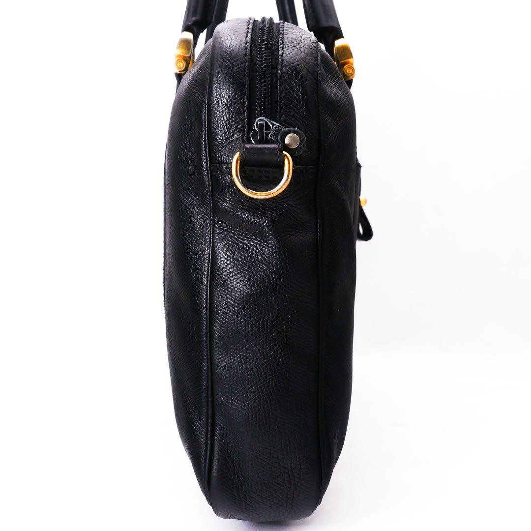 美品 LOEWE ロエベ アナグラム ブリーフバッグ ビジネスバッグ 黒