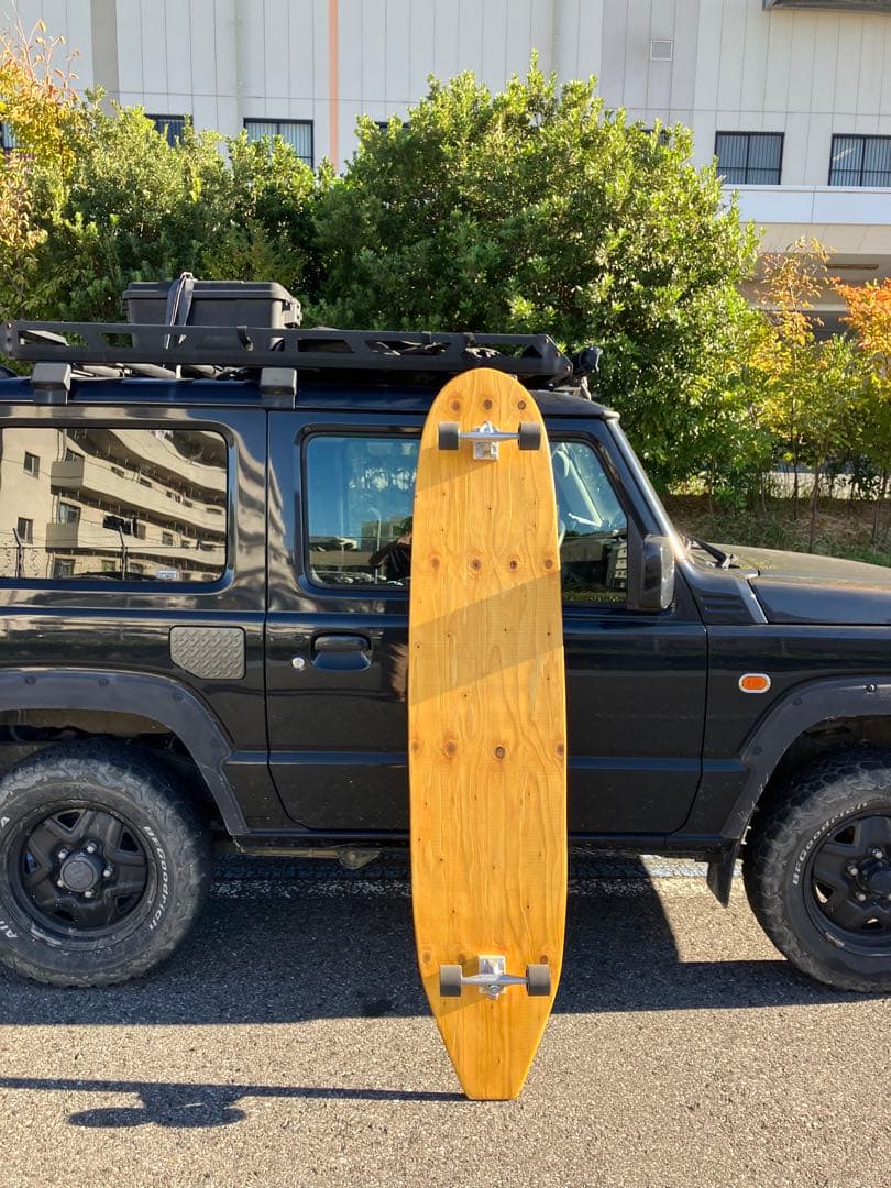 木製ロング　サーフスケートボード　180cm