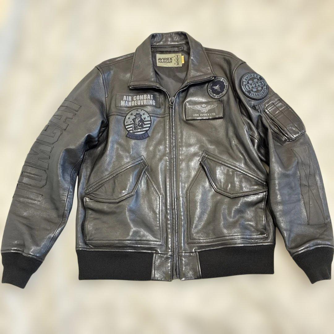 AVIREX アヴィレックス トップガン レザー ジャケット ブラック AVIREX（アヴィレックス） アビレックス TOP GUN トップガン ゴート