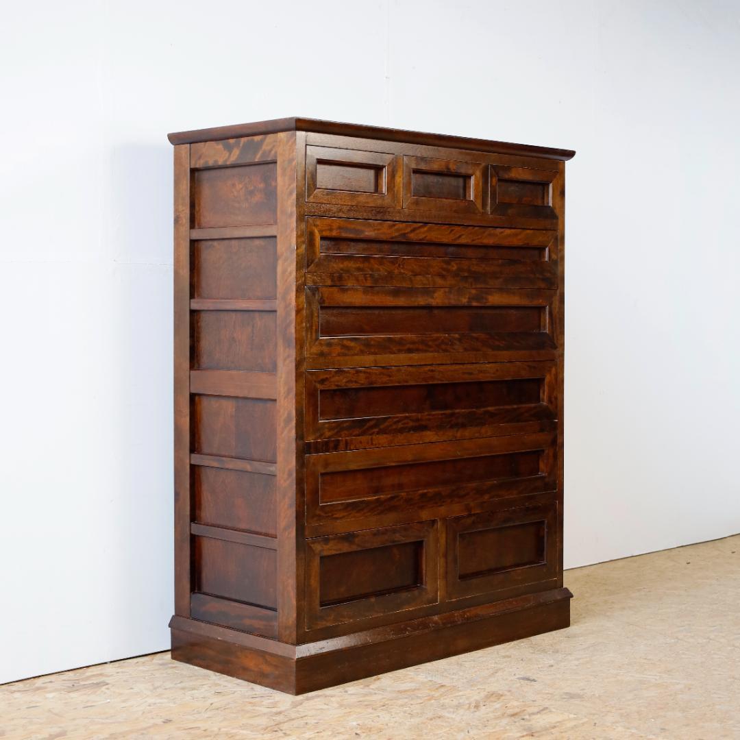 80906☆松本民芸家具 D型 整理タンス Ⅰ 箪笥 ミズメザクラ チェスト