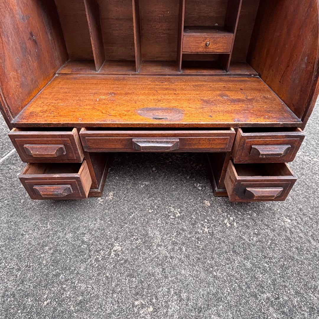 アンティーク 家具 ロールトップデスク 蛇腹机の通販はau PAY