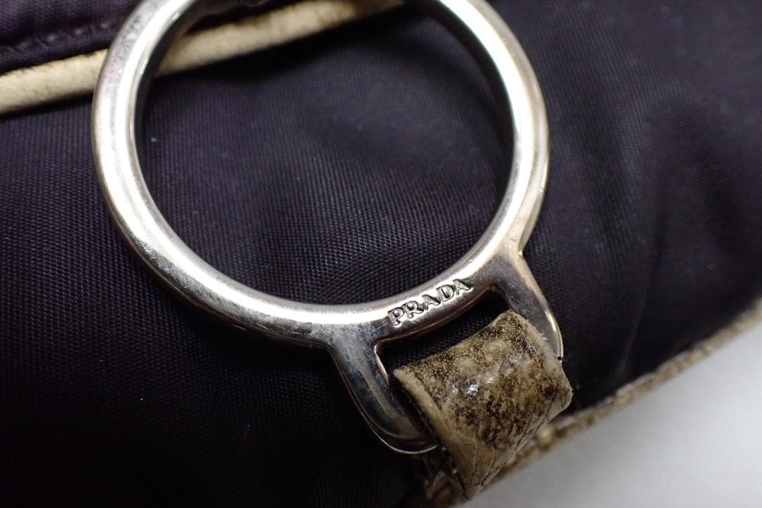 PRADA プラダ ナイロン×パイソン柄 ワンショルダーバッグ G8-B