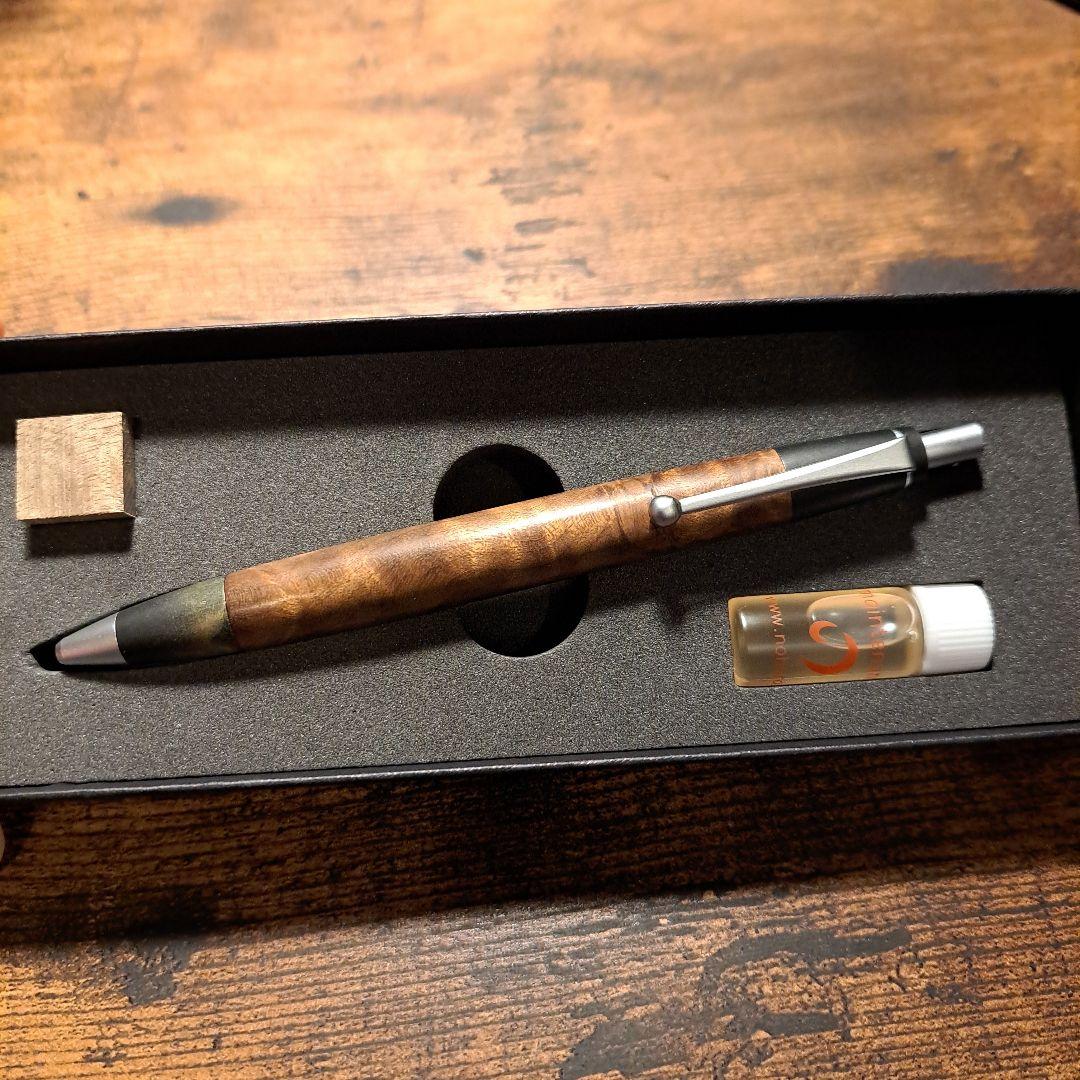 野原工芸マーブルウッドスタンダードボールペン玉クリップ 高