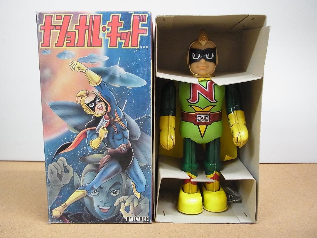 未使用　ビリケン商会 ゼンマイ歩行 ブリキ　ナショナルキッド