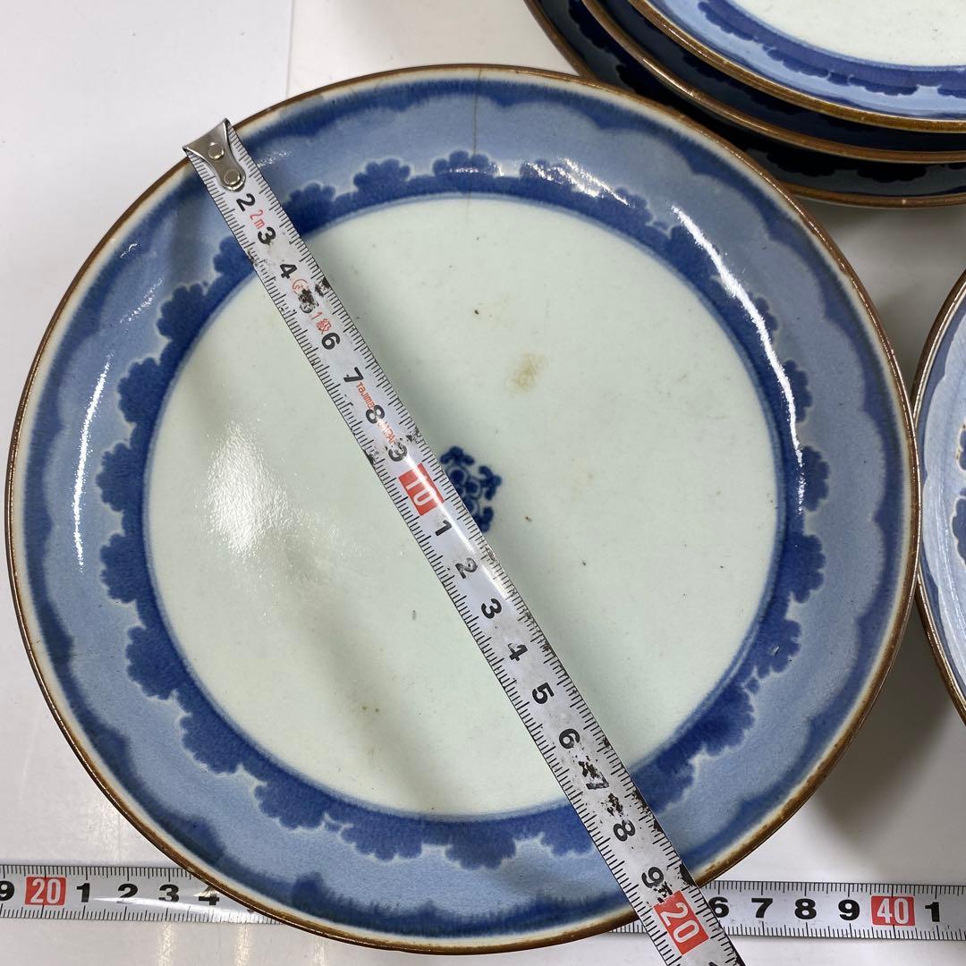 古伊万里 七寸皿19点 木箱付 東Y7-0220①タエチ