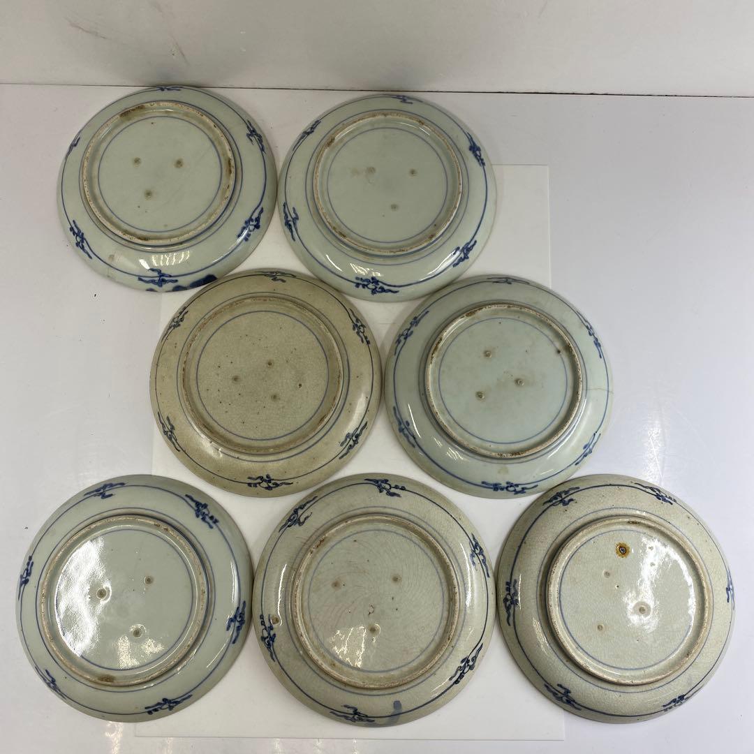 古伊万里 七寸皿19点 木箱付 東Y7-0220①タエチ