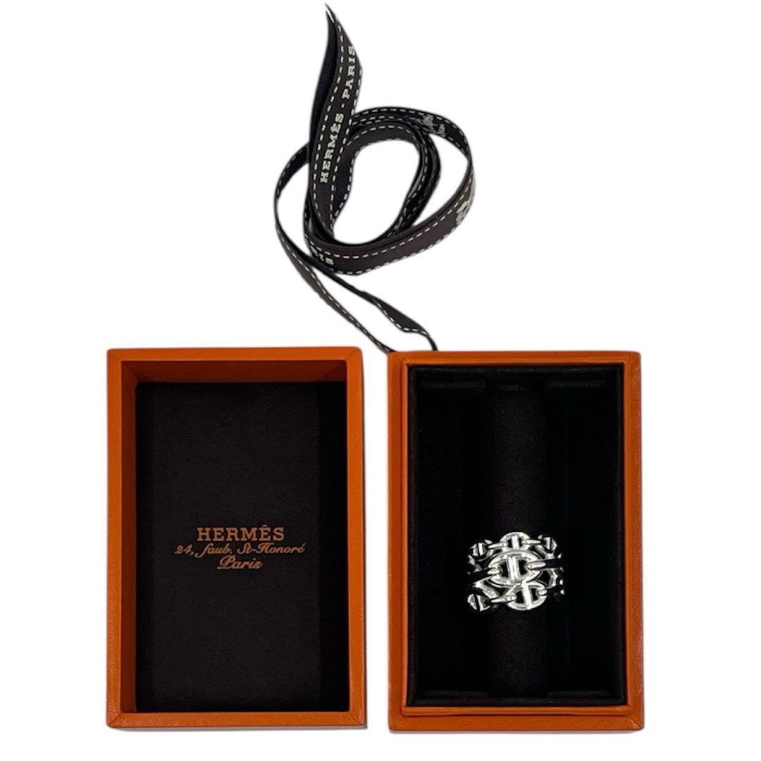 新品正規品 HERMES アンシェネ リング　GM59 シェーヌダンクル