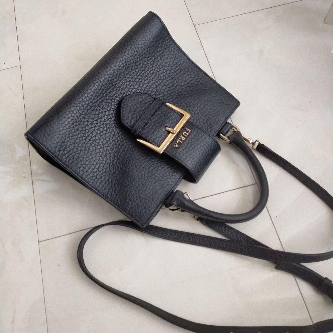 furlaフルラ フロー ショルダーバッグ 2way ブラック レザー