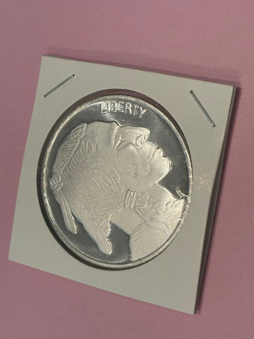 純銀メダル　1オンス　アメリカ　バッファロー・インディアン