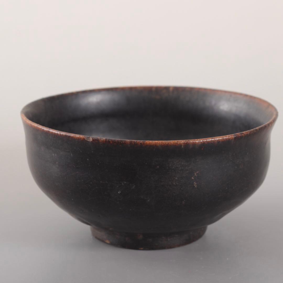 李朝 黒高麗 茶碗 茶道具 朝鮮美術 古美術 古道具 黒釉茶碗