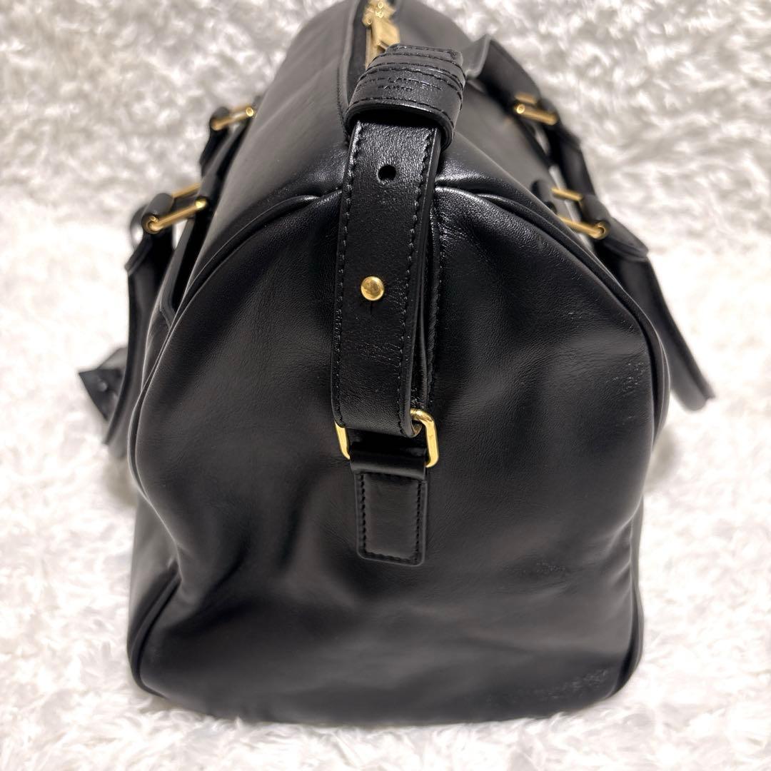 サンローラン クラシックダッフル6 2way ショルダーバッグ レザー ブラック