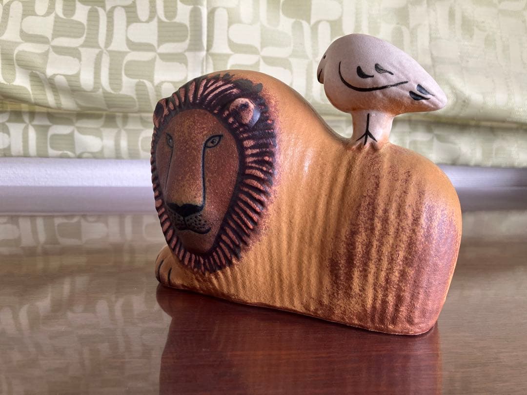 新品　リサラーソン　ライオンと鳥