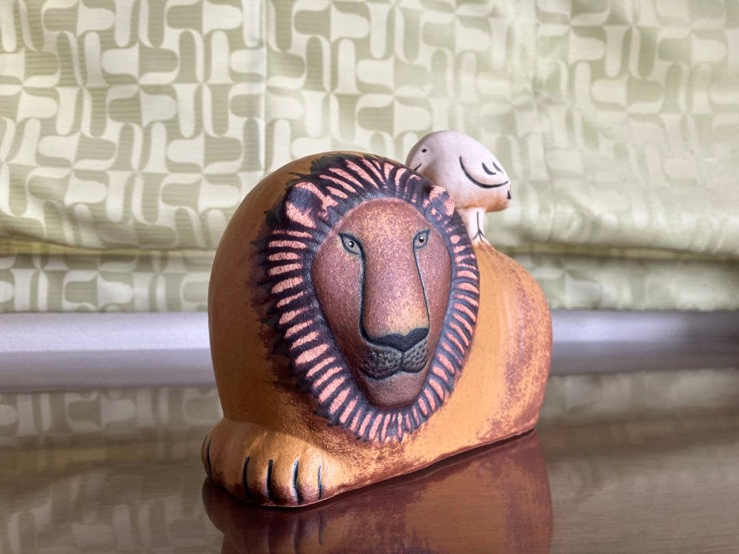 新品　リサラーソン　ライオンと鳥