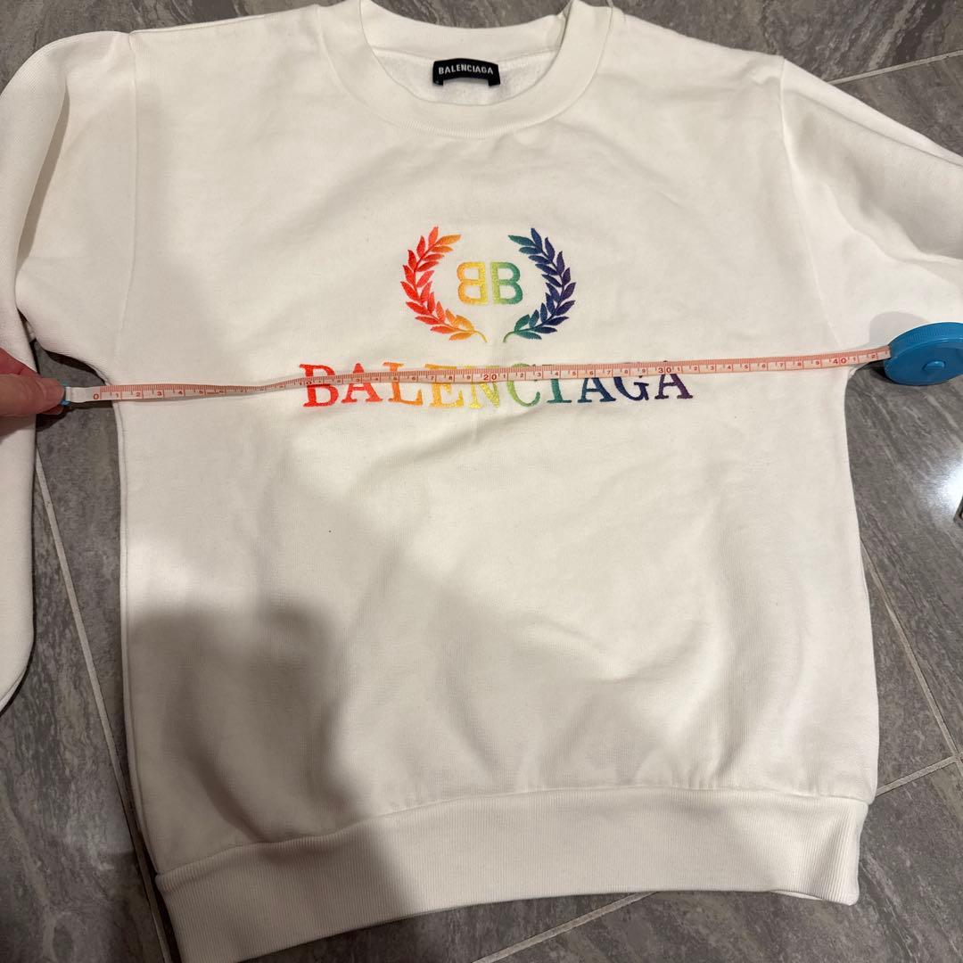 BALENCIAGA バレンシアガ レインボー スウェット 白　130㎝