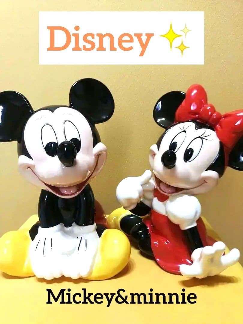 Disney❣️ミッキー&ミニー陶器製置物【お値下げしました】