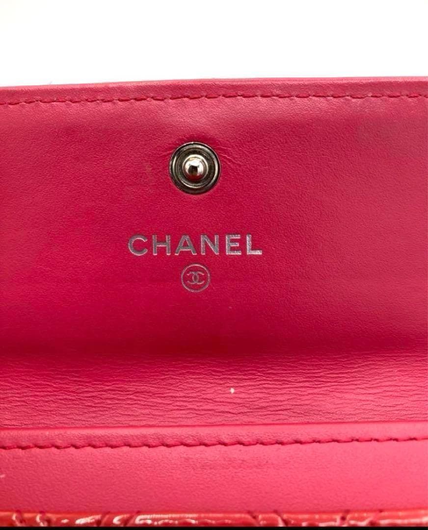 美品‼️ CHANEL エナメル　財布　ココマーク　パテントレザー