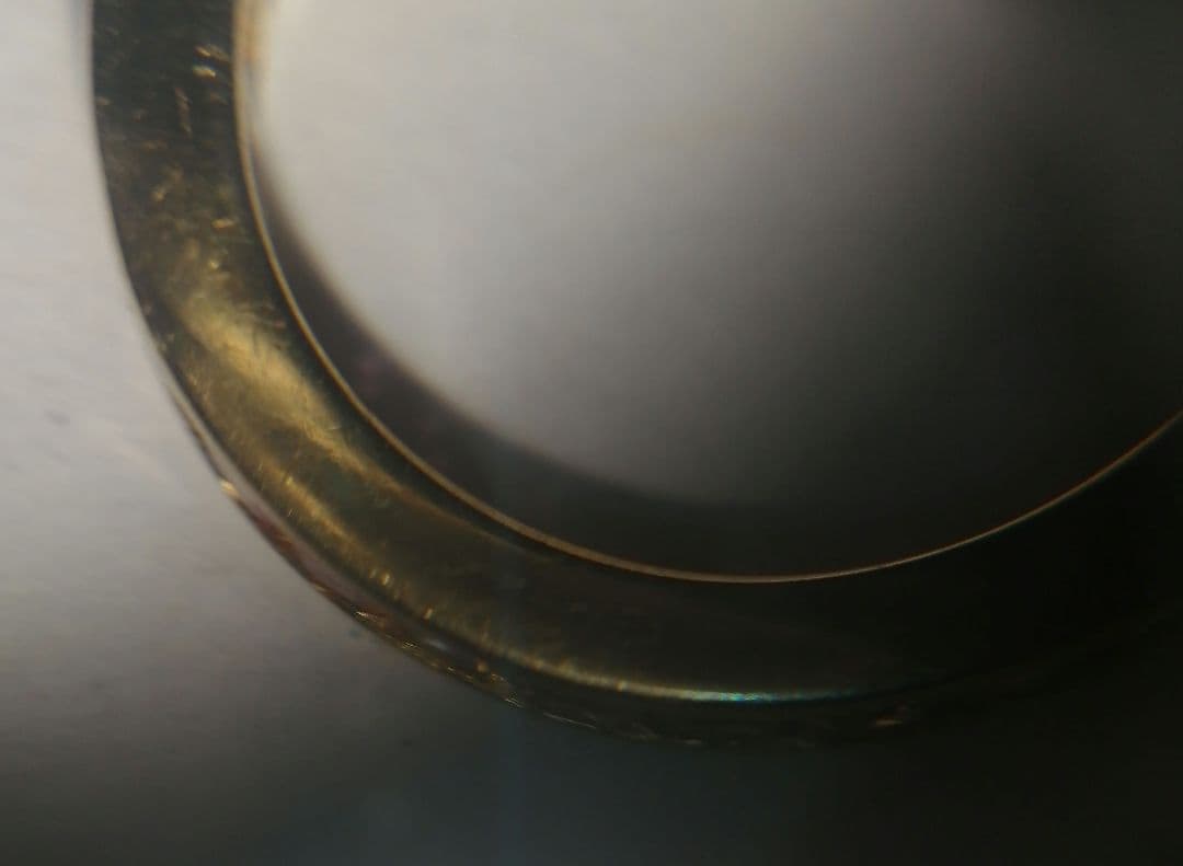 K18YG【3号】グラデーションカラーサファイア フルエタニティ ピンキーリング