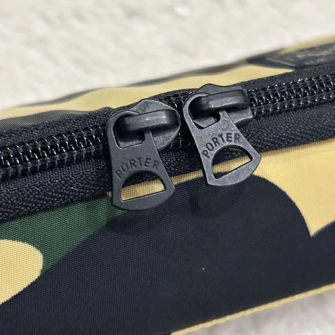 【超激レア 美品】ポーター×アベイシングエイプ メガネケース ポーチ ロゴパッチ