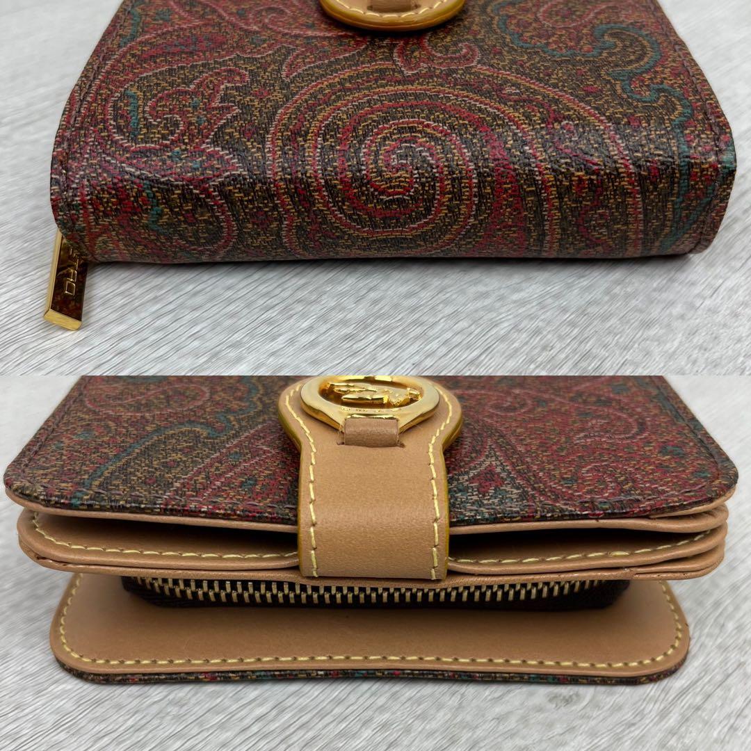 美品✨ ETRO エトロ 折り財布 ペイズリー ペガソ PVC レザー