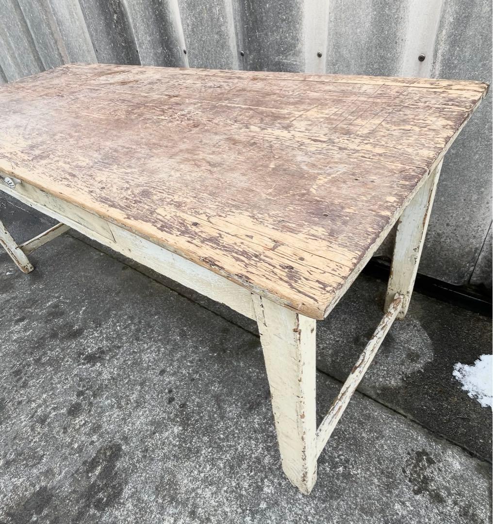 アンティーク/フランス/古材/ダイニングテーブル/センターテーブル/机