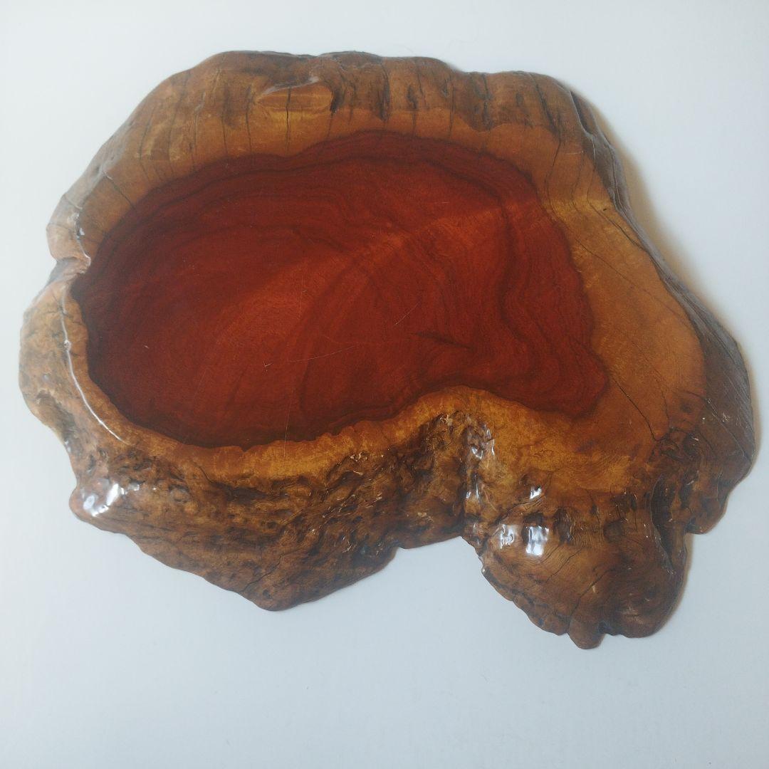 赤褐色 花梨 カリン 一枚板 花台 華台 置き台 飾り板 敷板 天然木 美品