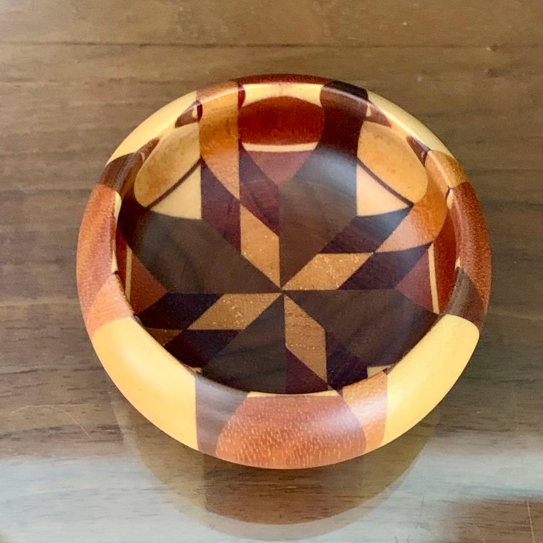 伝統工芸 箱根 寄木細工 「柿」 小物入れ 美術品・アンティーク