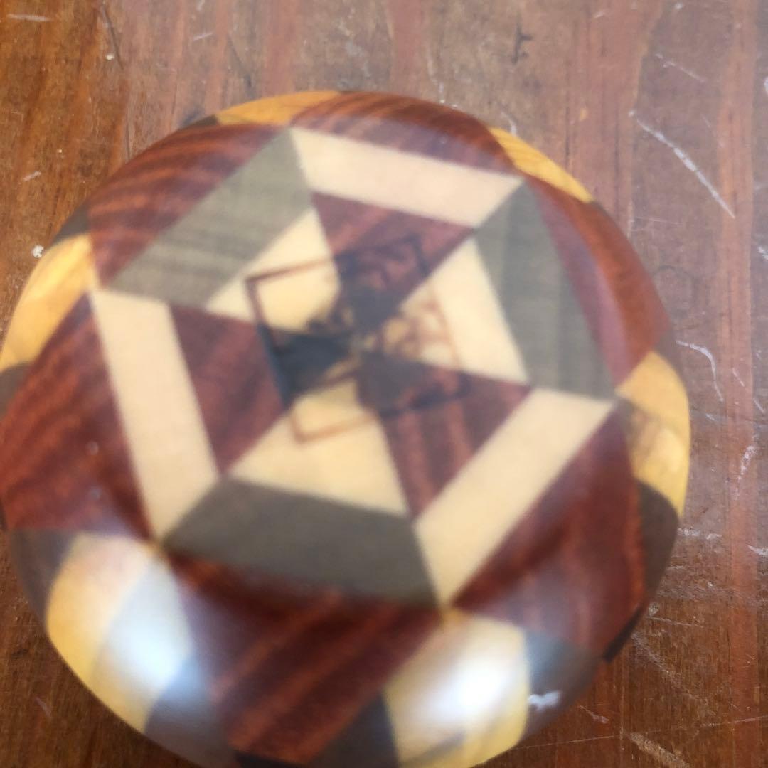 寄木細工 箱根細工 かなざし 金指 無垢 りんご 香合 アクセサリー