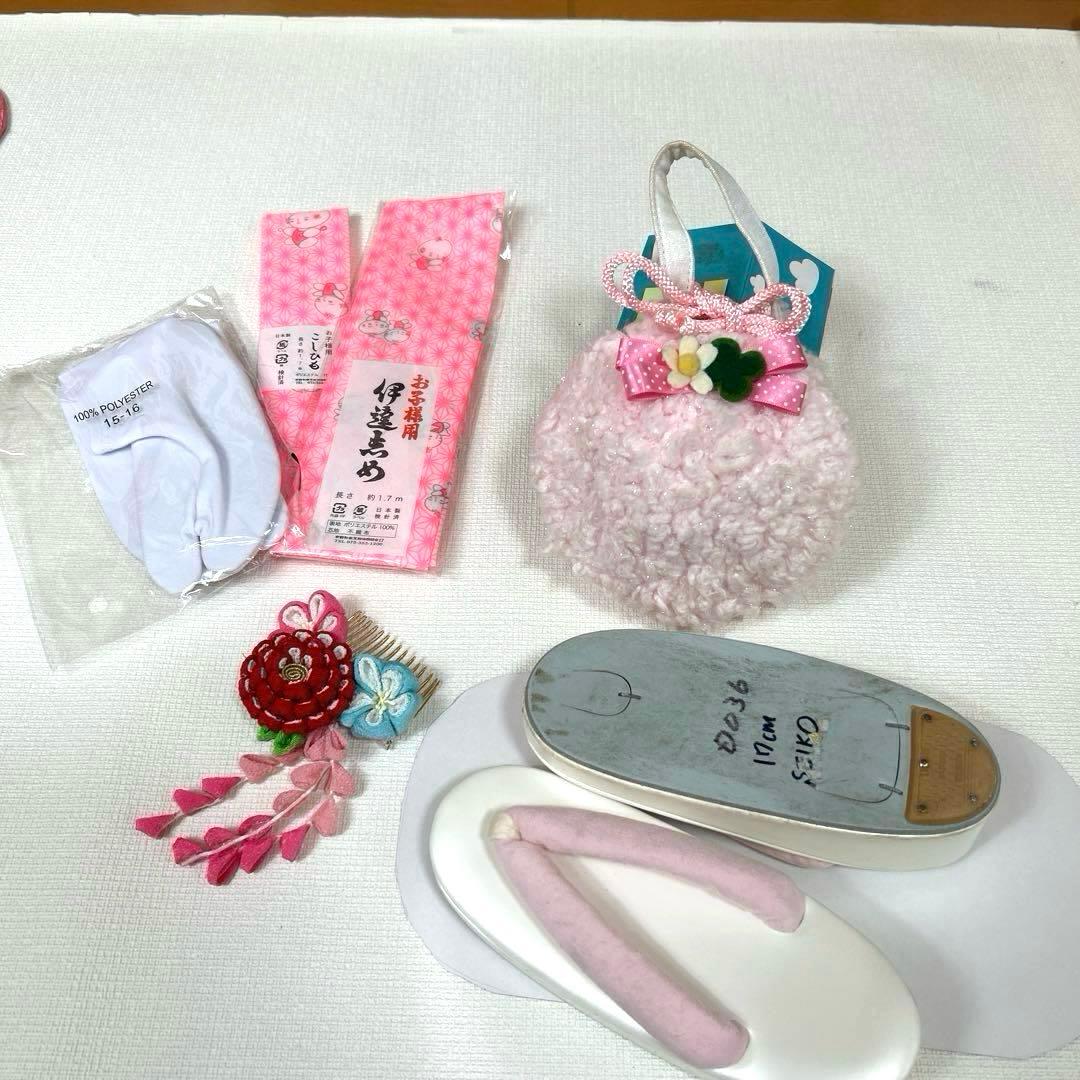 No.3 七五三　　3歳　　　正絹被布セット　　　絞り　　訳あり