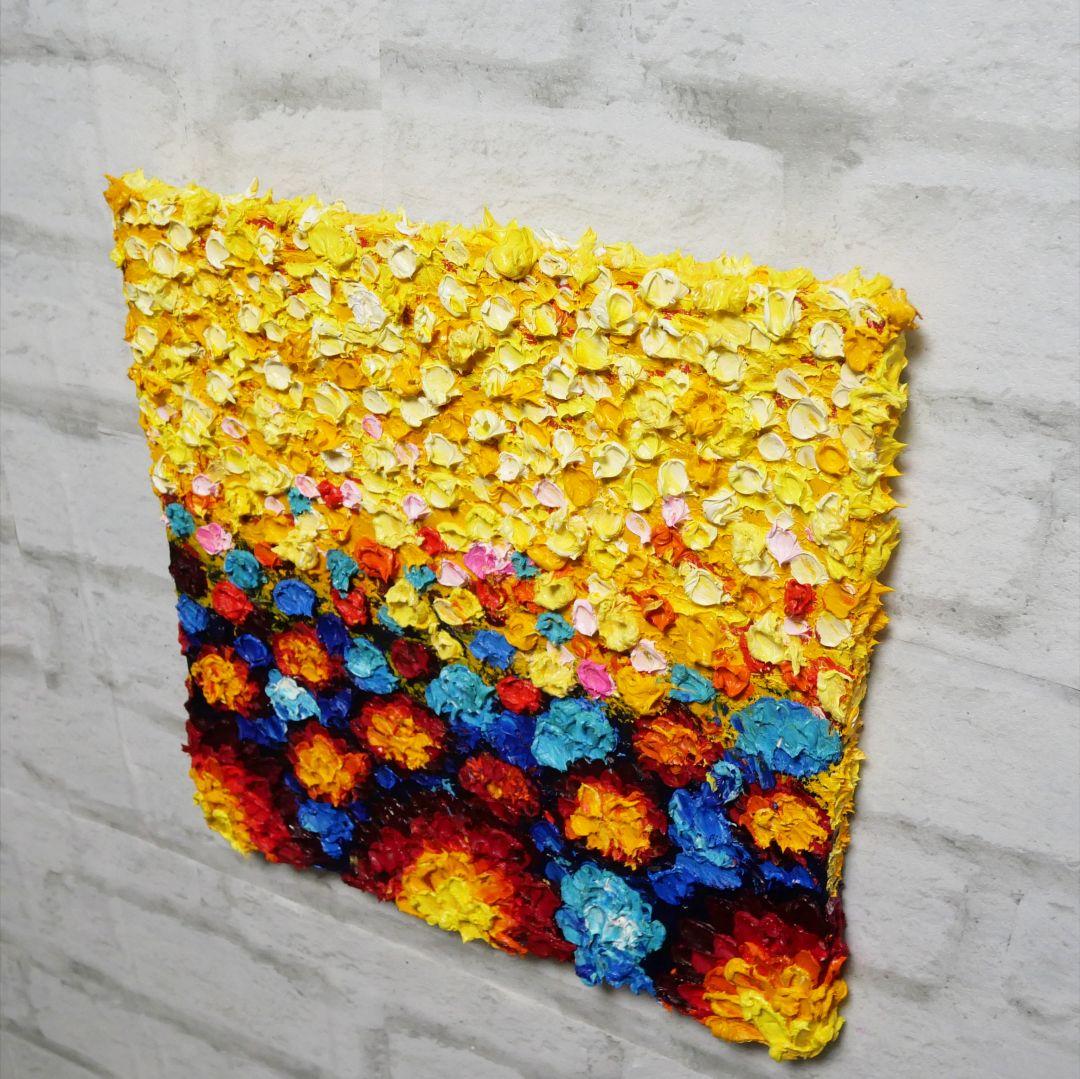 油絵 絵画 アートパネル【flower garden】