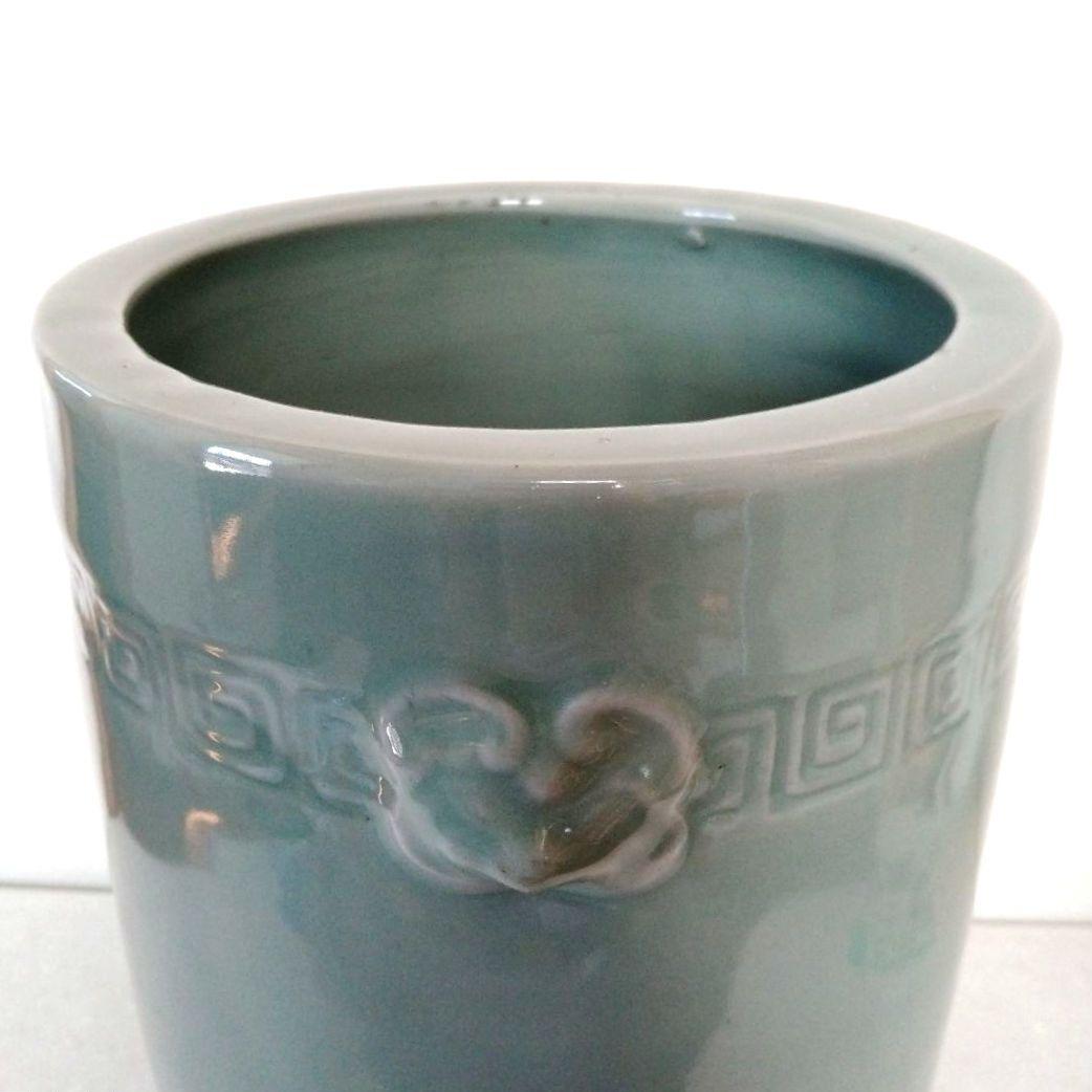 江戸後期 鍋島焼 青磁 獣面 手あぶり 火鉢 19世紀頃 磁器 古美術