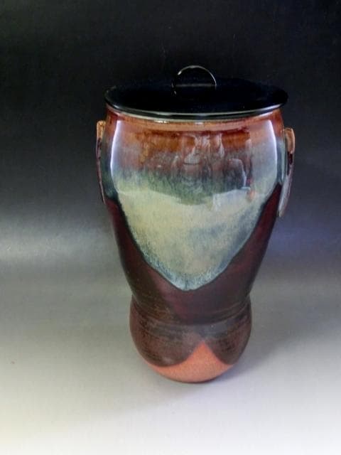 水指■朝鮮唐草 細水指「香舟作」お茶道具 水さし 耳付き 漆器蓋 時代物 骨董■