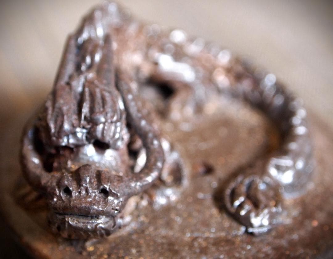 新品☆竹内靖之【師：山本陶秀】備前龍摘み籐手付き面取り