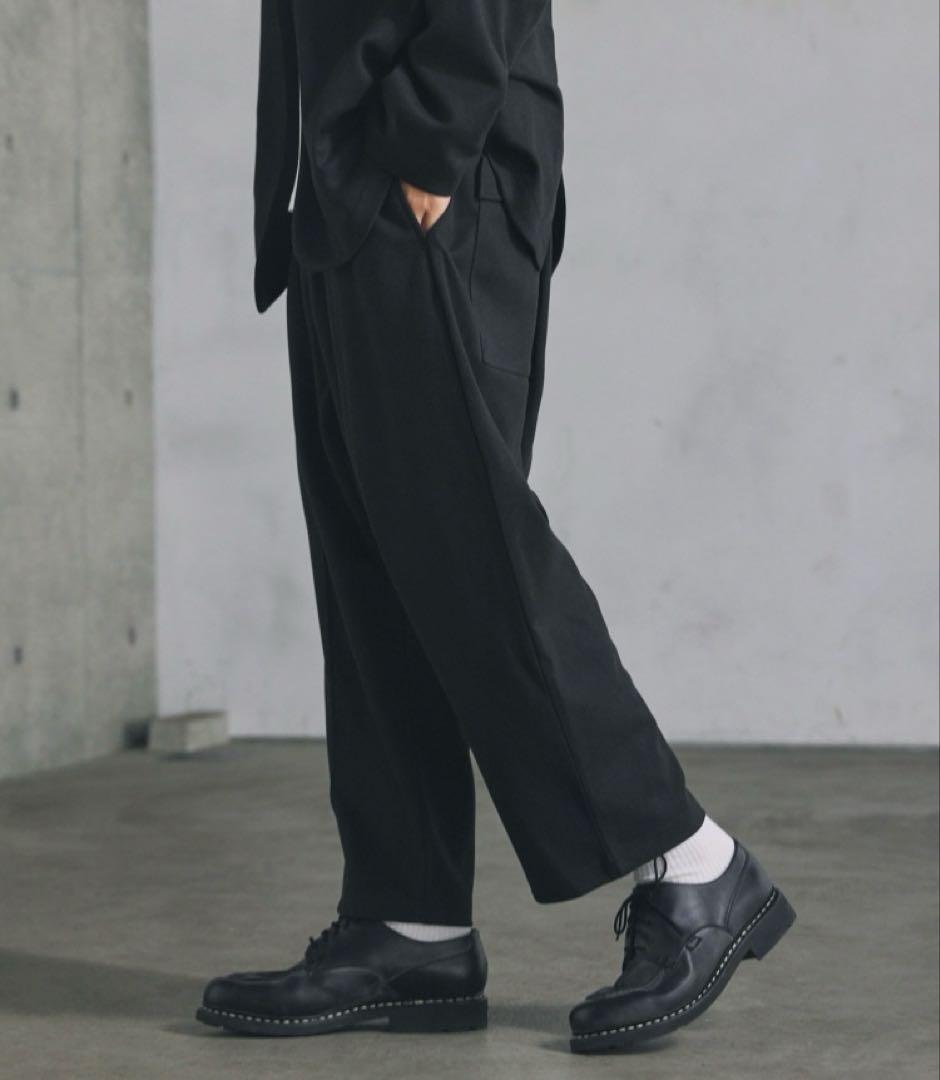 CTHY シティ ウールライク センターシーム ワイド アンクル サルエルパンツ