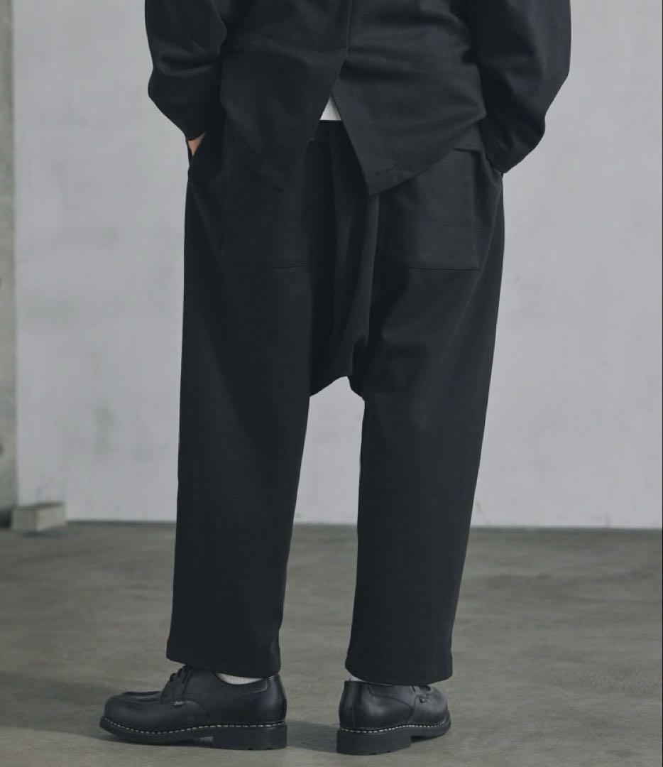 CTHY シティ ウールライク センターシーム ワイド アンクル サルエルパンツ