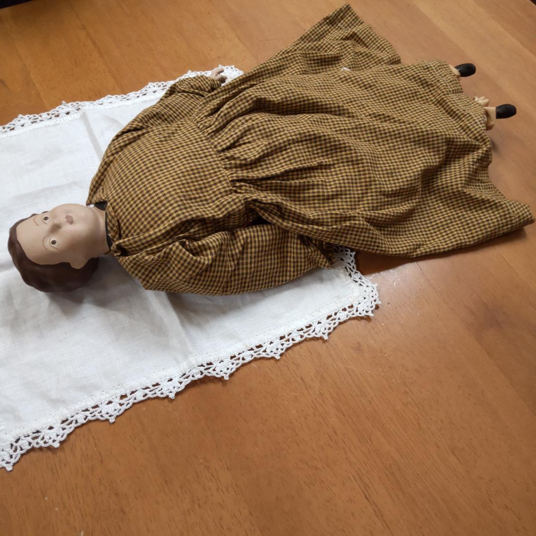 アンティークドール レア 人形1体 茶色 リプロダクション 人形 海外