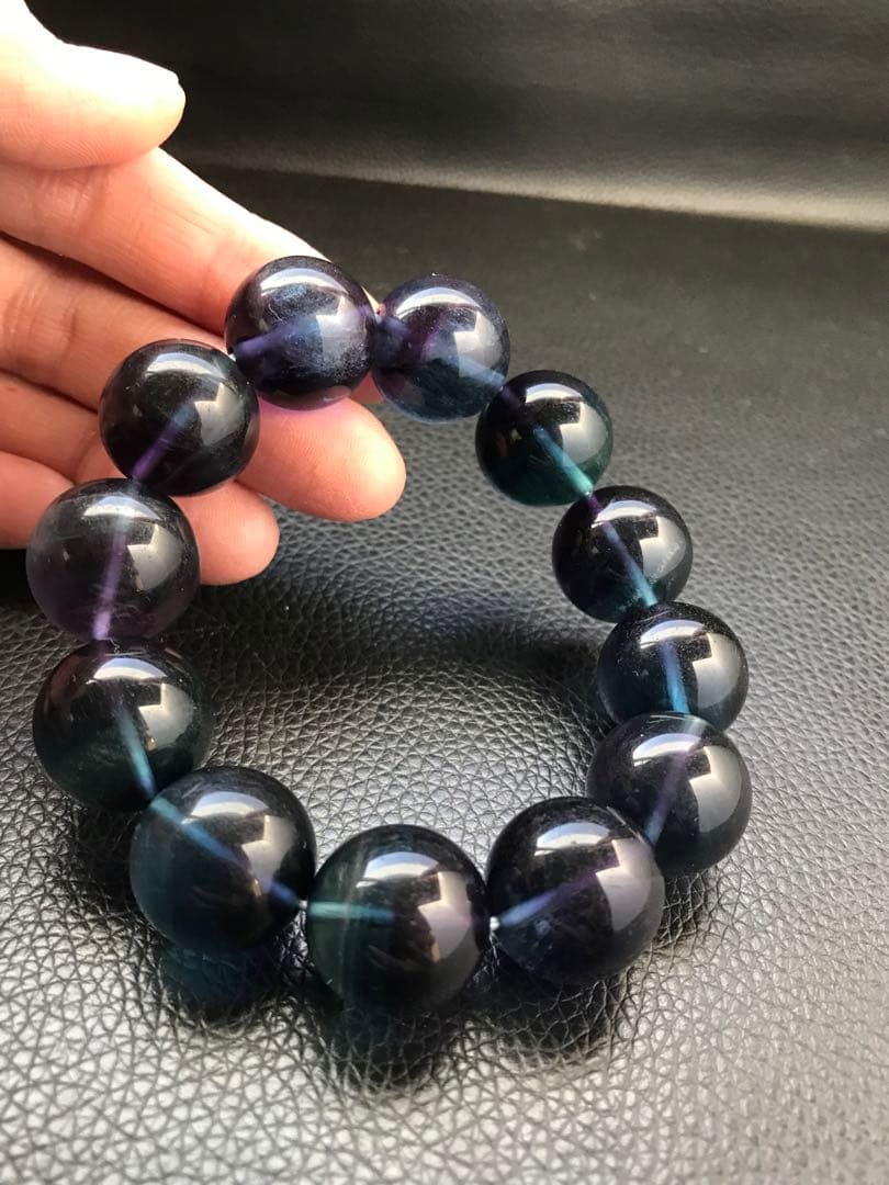 ブルーフローライト 大玉ブレス❣️16.5cm