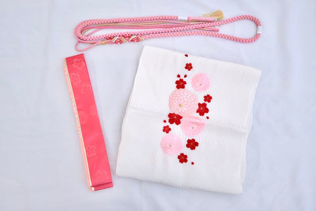 正絹 可愛らしいクリーム地の振袖セット ⑨