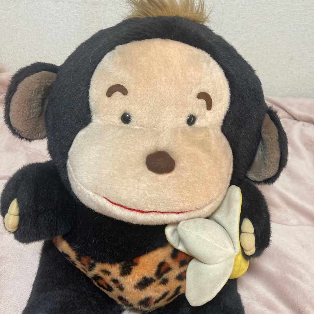 昭和レトロ　Kitten&Kid 猿　ぬいぐるみ　中古品 高さ約45cm 中古