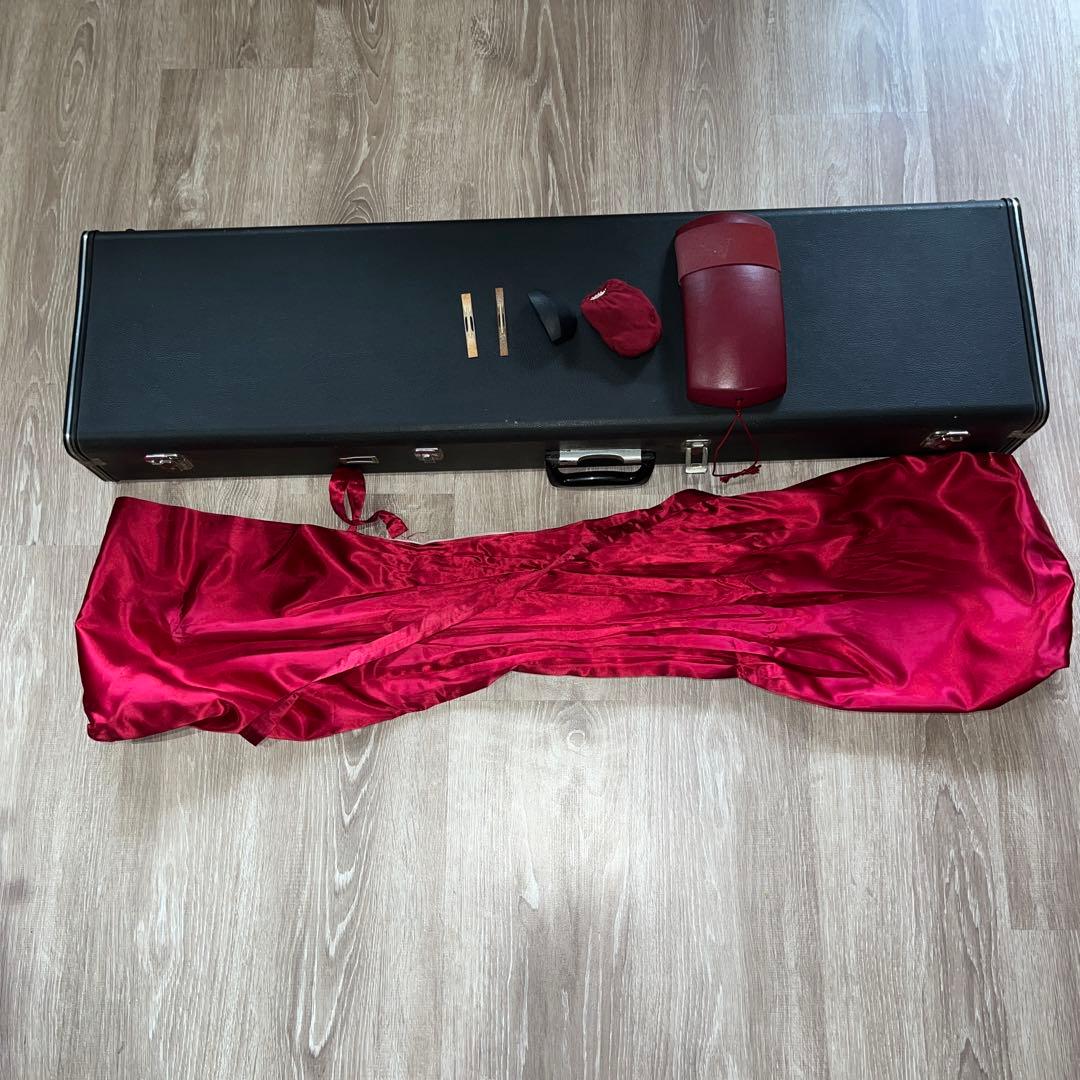 大阪唐木伝統工芸品 紅木 三味線 ケースつき