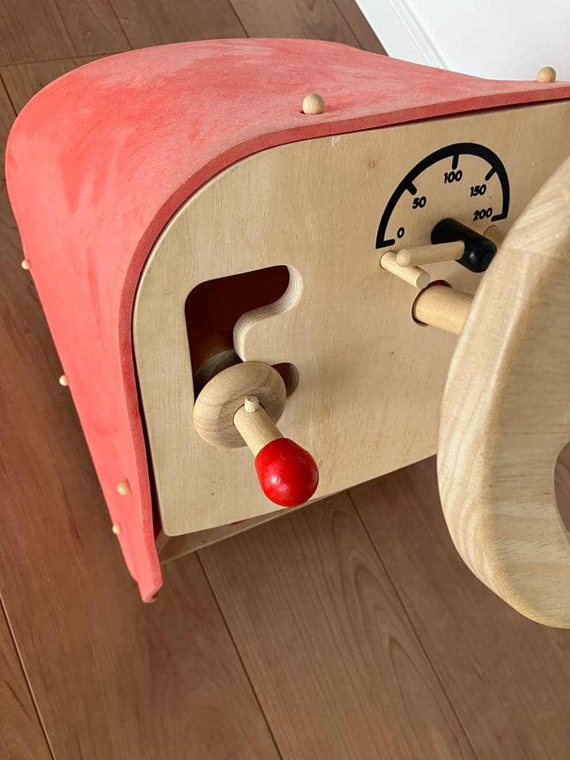 PLAN TOYS ドライビングシート 車 ハンドル おもちゃ 木製