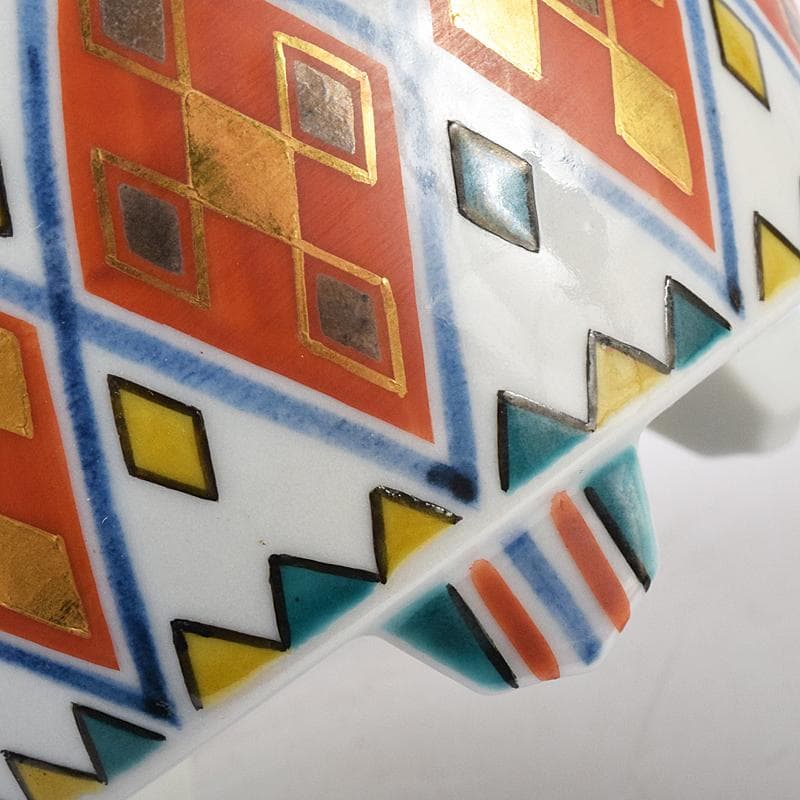 九谷焼 北出不二雄監 倣富本憲吉 富本陶 辻本勇 香炉 銀